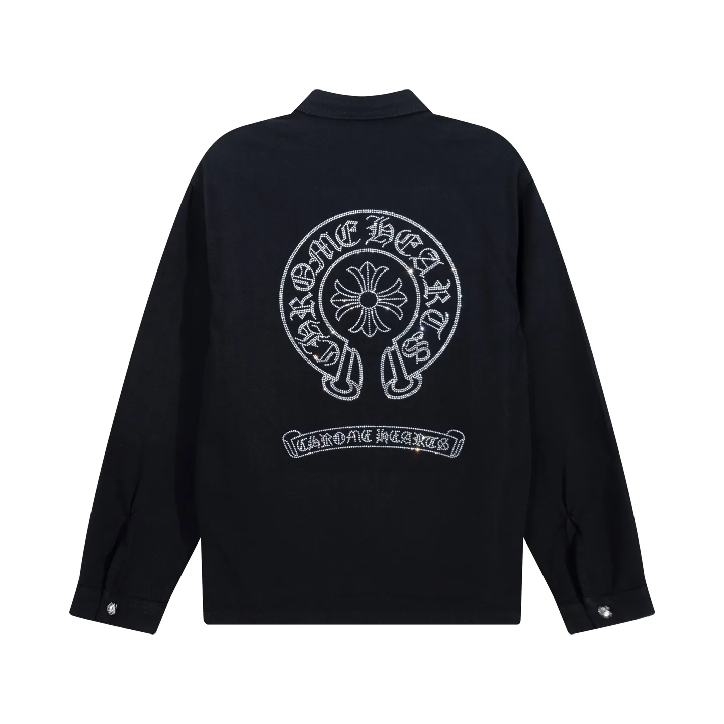 P370 Chrome Hearts Chrome Hearts Horseshoe Cross Shirt Denim Jacket Color: Black Size: M L XL XXL XXXL